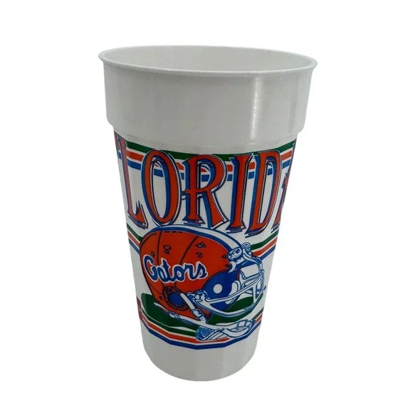 Vintage Florida Gators FSU NCAA Stadium Cup Packer Plastics White Souvenir‎ 32oz