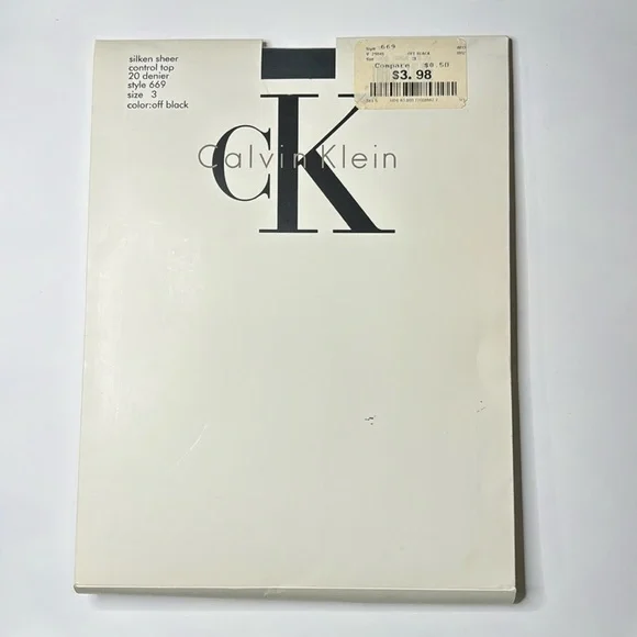 Calvin Klein off black sheer pantyhose