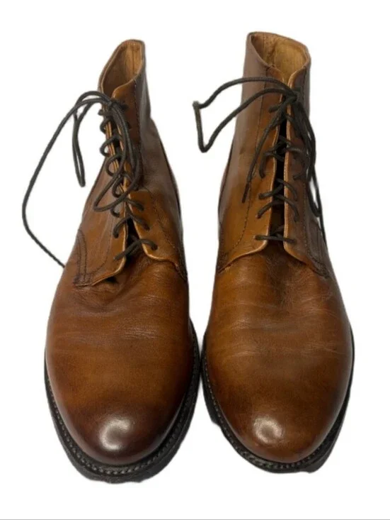 Frye Men's Brown Leather Lace-Up Boots Size 8.5