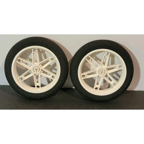 Vintage 1995 Lego Technic #8422 Circuit Shock Racer Rims And Tires #2903 & #6596