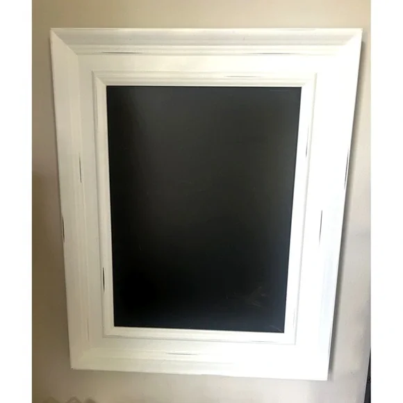 Farmhouse Decor, Magnetic Chalkboard Sign White Distressed Wood 16x13 DIY