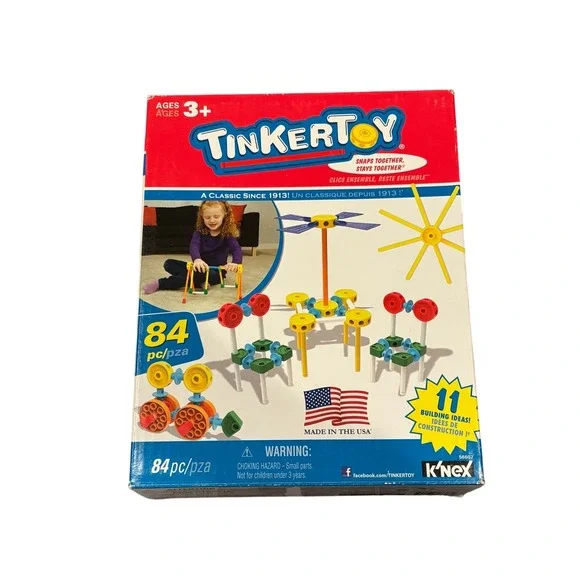 Tinkertoy K'NEX Little‎ Constructor's Building Set 100+ Pieces Ages 3+ 56607 USA