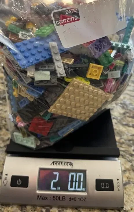 LEGO Mixed Tile Lot Flat Finishing Plate MIXED COLORS- 2 Pounds