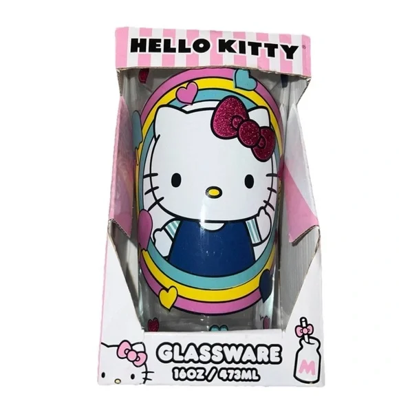 Sanrio Hello Kitty Glassware 16 Oz
