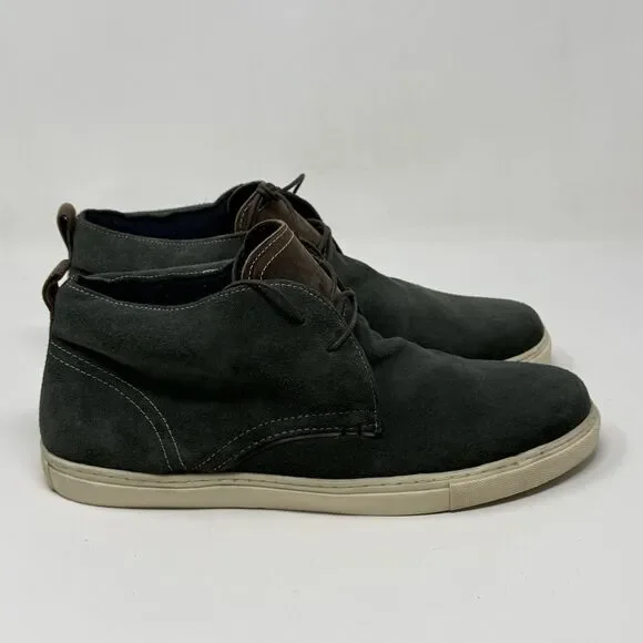 Crevo Bader Chukka Boots Mens 10 Dark Gray Suede Lace Up Hipster City Preppy