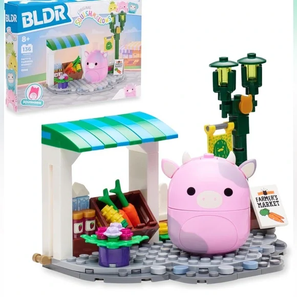 Squishmallows Patty's Farmers Market Building Set 136pc: BLDR, Fine Motor Skills