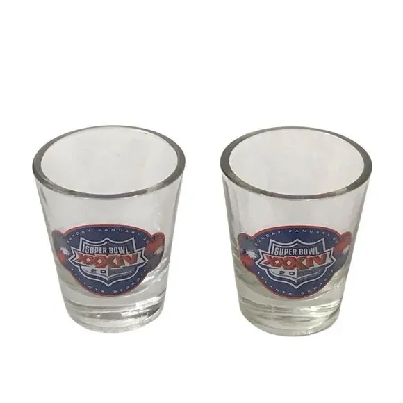 Super Bowl XXXIX 2000 Atlanta GA Clear Shot Glass‎ Set