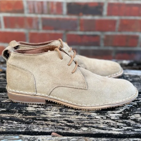 Red Tape Sandover Mens Tan Suede Leather Round Toe Sz 10 Lace Up Chukka Boots T7