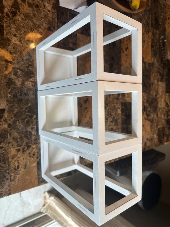 Set of 12 White Candle Holders