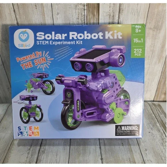 Silbird Solar Robot Kit STEM Experiment 15 in 1 212 Pieces Ages 8+