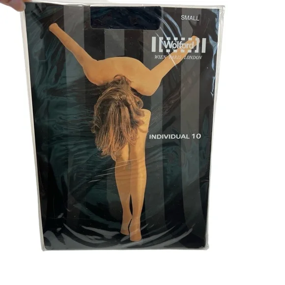 Wolford Individual 10 Denier‎ Tights Style 116 40 in Admiral Size Small NEW