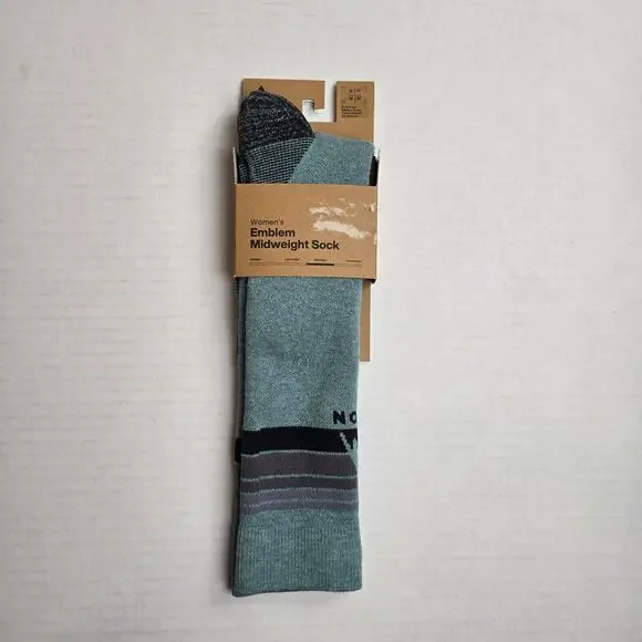 Burton Womens Size S/M (4-6.5) Emblem Midweight Socks Petrol Green