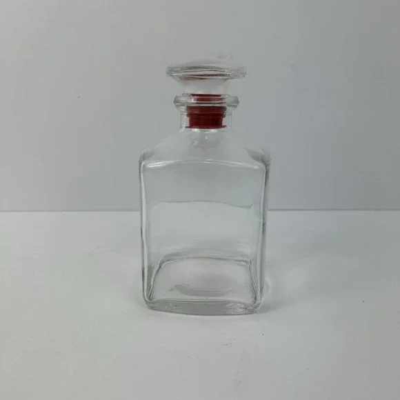 Vintage FRANCE VCA #11 Square 6 Inch Decanter Decorative Bottle w/Stopper
