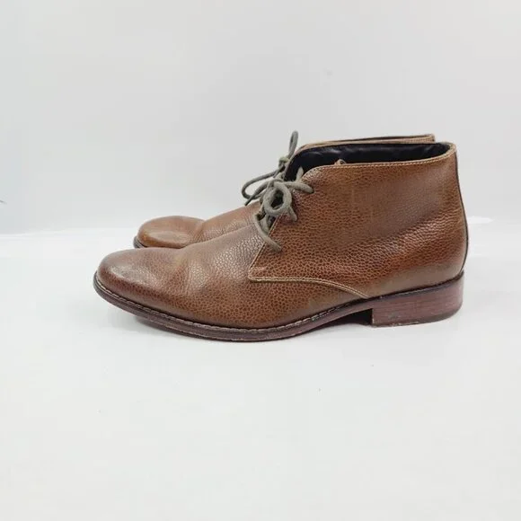 Cole Haan Men's Brown Colton Pebble Leather Ankle Chukka Boot Size 9M