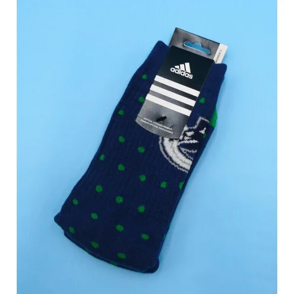 Vancouver Canucks Crew Socks Womens One Size‎ Adidas Blue Hockey NHL Mid Y2K