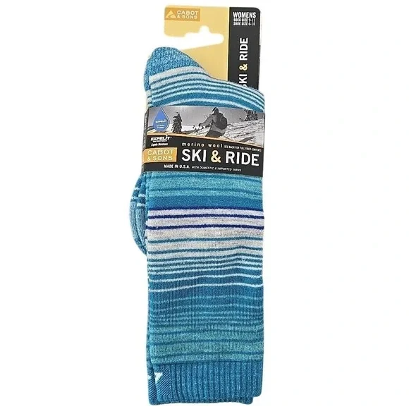 Cabot and Sons NWT  Ski & Ride Women Socks 64%‎ Merino Wool 1 Pair