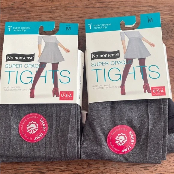 2 No Nonsense super opaque tights