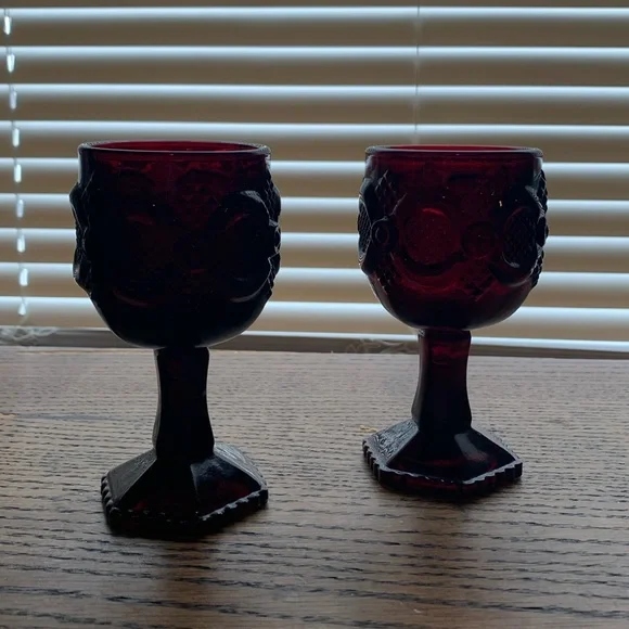 Set of Goblets Avon Ruby Red 1876