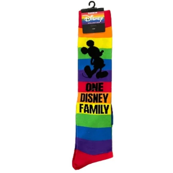 Disney Mickey Knee High Rainbow Pride socks