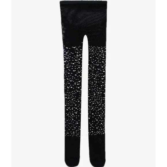 Sparkly Fishnet Tights Rhinestone Embellished Pantyhose Party Clubwear H-16‎