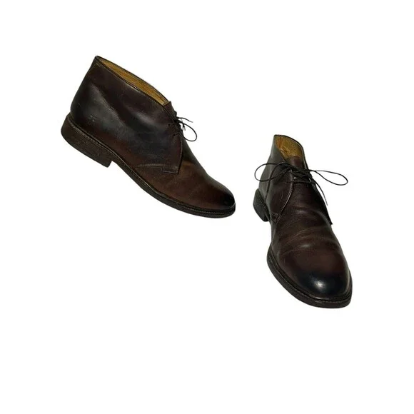 Frye James Chukka Boots Brown Leather 87880 Men's 11.5 D