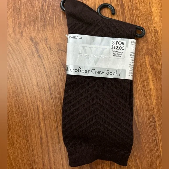 Worthington Microfiber Crew Socks