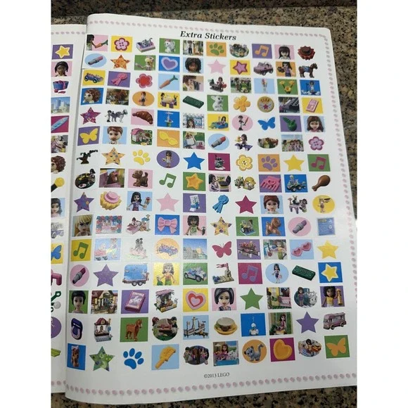 LEGO Friends Extra Stickers Pages 2013‎ Activity Sticker Sheets Lot Girls