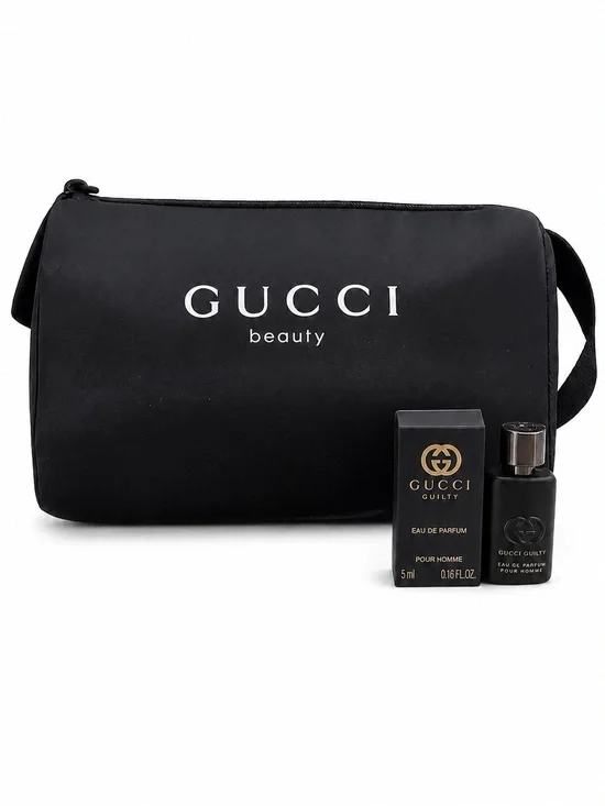 Gucci Beauty Men’s Toiletry Bag & Gucci Guilty EDP 5mL Gift Set