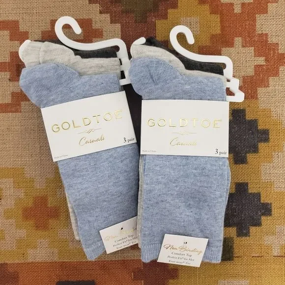 Goldtoe Casuals Heathered 3 Pack Socks