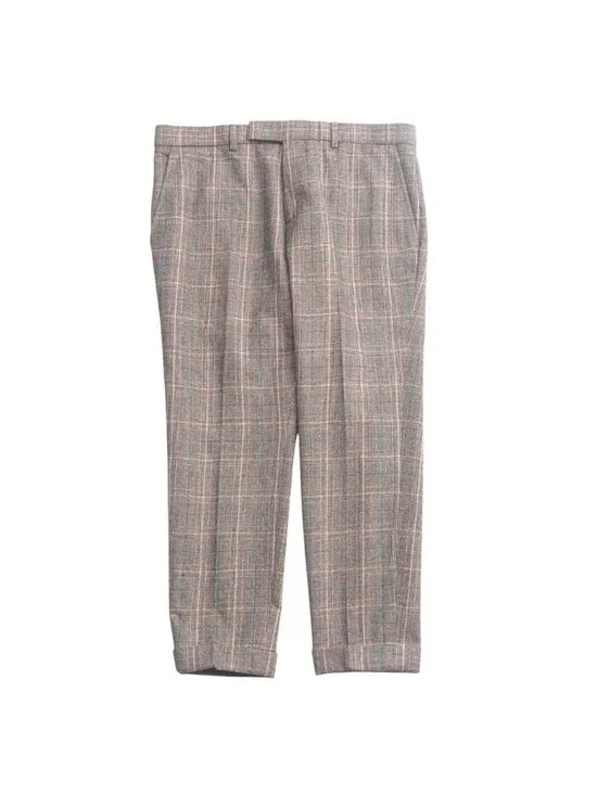 Gucci Pants 50 Trousers Tapered Glen Check 3/4 Length