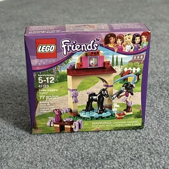 Brand New Sealed LEGO Friends 41123 Foal's Washing Station 77 pcs. RETIRED