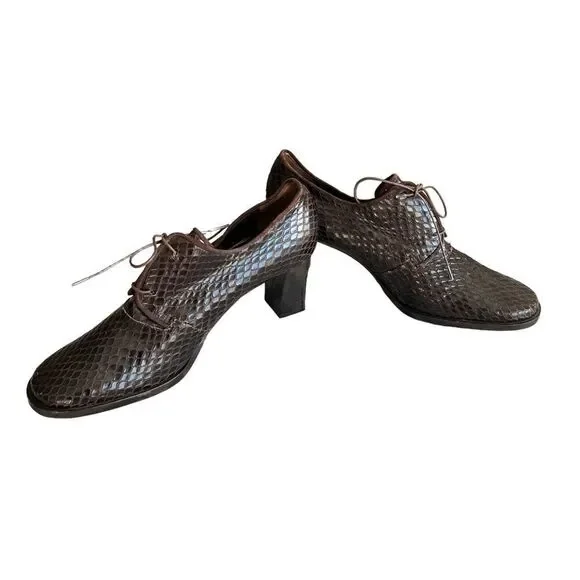 Vintage Emporio Armani Snakeskin Shoes Women’s Sz 9/ Sz 40 EU - Never Worn MINT