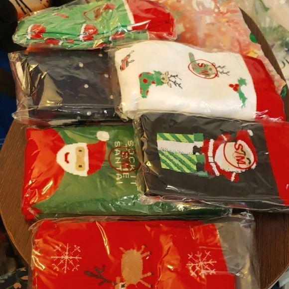 Foincore 6 Pairs Christmas Colorful Patterned Winter Compression Socks Size S/M