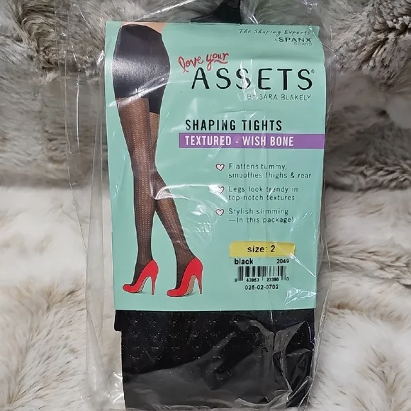 SPANX Black Textured Shaping Tights‎