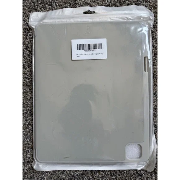 Unbranded Tablet Case iPad Pro 12.9 Light Gray New Pencil Charging Folio Stand
