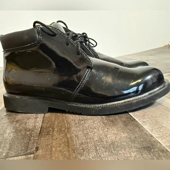 Thorogood Men’s Patent‎ Leather Uniform Dress Shoes Black 10.5M