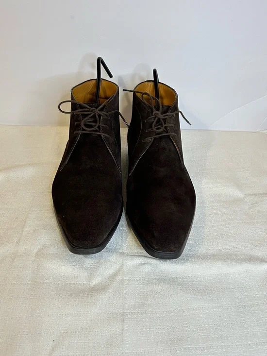 Magnanni Brown Suede Chukka Boots Men’s Size 11.5 M Made In Spain Lace Up