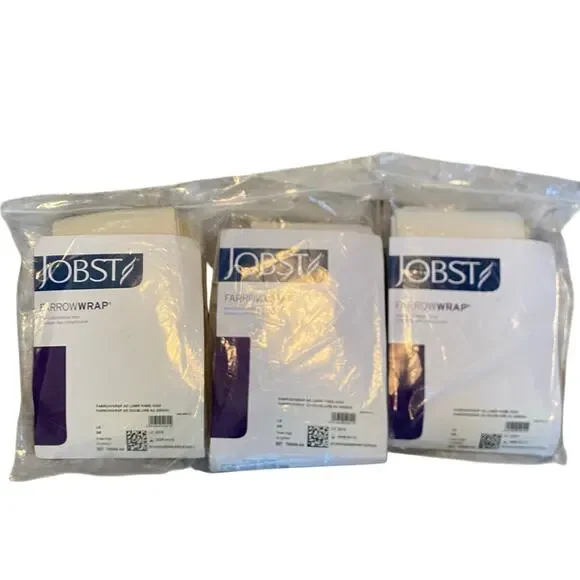Jobst Farrowwrap Knee High Non Compressive Liner Lrg 76669-04 Soft Terry 3 Pack
