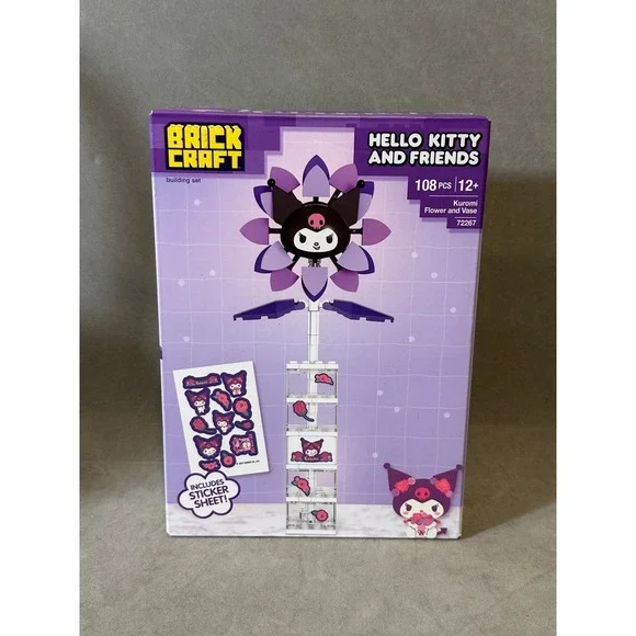 Brick Craft Hello Kitty Kuromi Flower and Vase Building Set 108 Pcs 72267 NEW