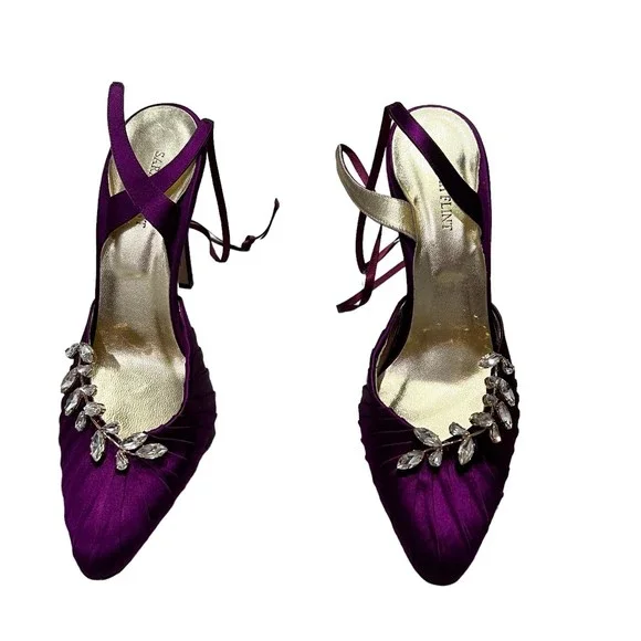 Sarah Flint Luisa Satin Pump 100 Purple‎ Size 40