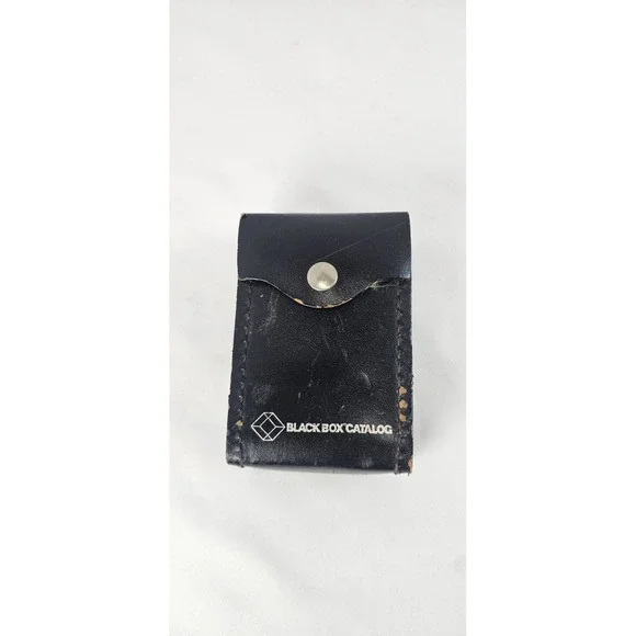 Vintage Black‎ Box Catalog Leather Case Pouch for Fox Box Tester TSW30B