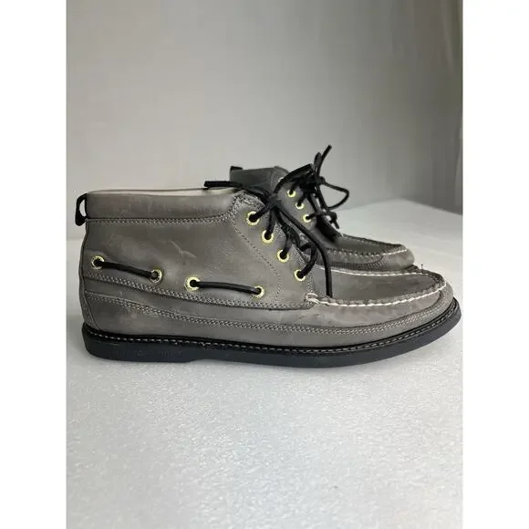 Sperry gold cup A/O Grey Chukka Boots Lace‎ Up Mens Sz 9.5 Nubuck High Top