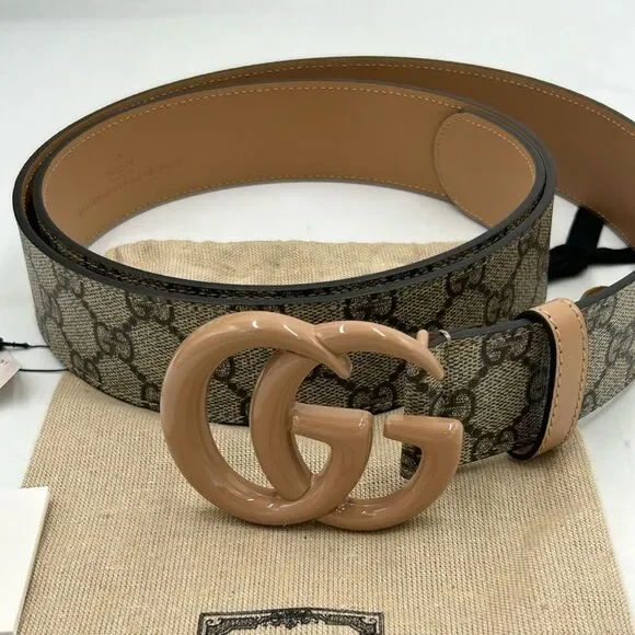 Men's Gucci GG supreme Marmont leather belt size 115 centimeters/46 inches