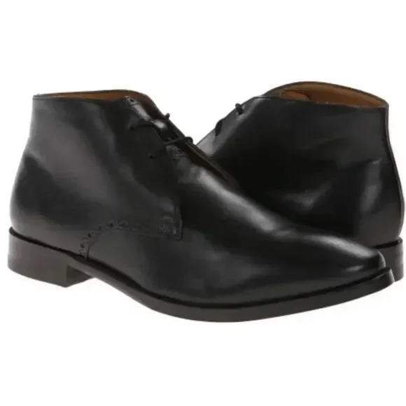 Cole Haan Men's Cambridge Chukka Boots Black Leather Size 11.5
