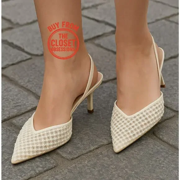 ZARA Blogger Fave!!! Embellished Slingbacks NWT US 7.5