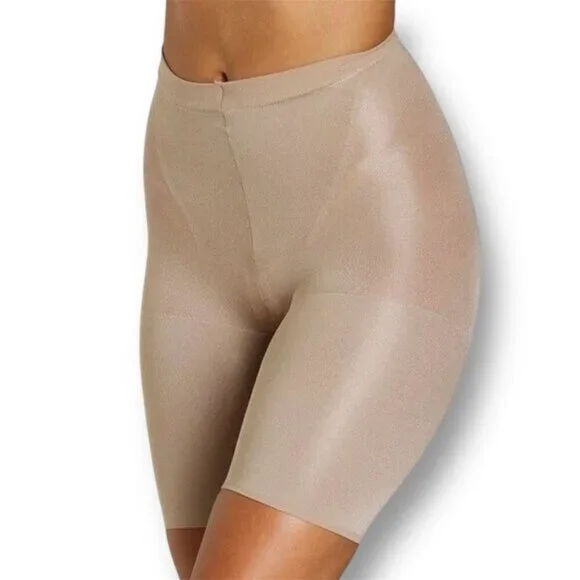 Spanx by Sara Blakely‎ Super Power Panties In Power Line Mid Thigh Nude Size F