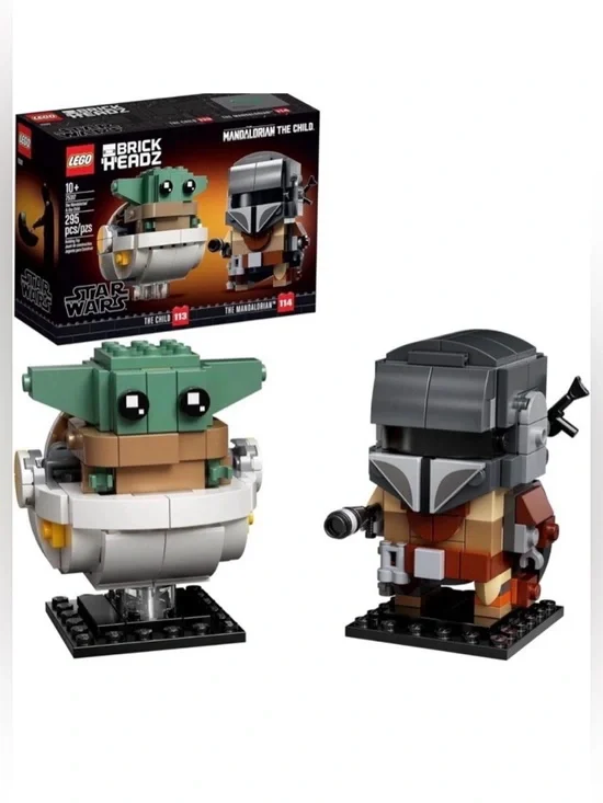 LEGO Star Wars Brickheadz The Mandolorian and The Child Set 75317 NEW Seques