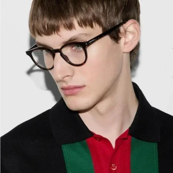 New Original - Gucci GG0827O Eyeglasses Unisex Full Rim Round Optical Frame