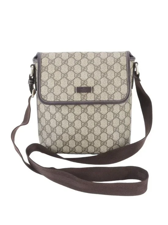 Gucci GG Supreme Leather Shoulder Bag Crossbody Messenger Business