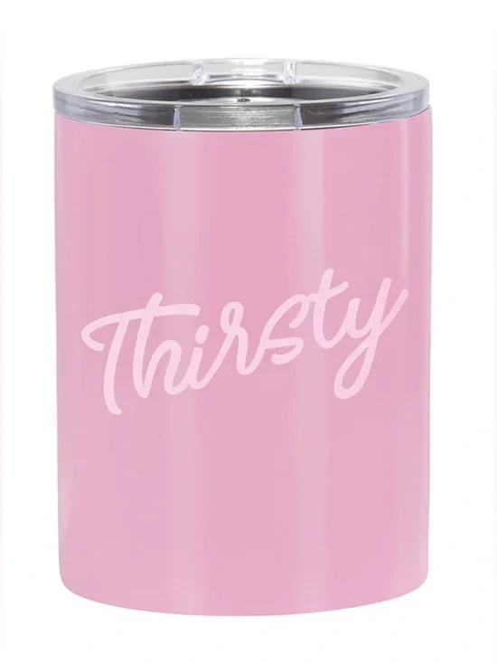 Slant Stainless Steel “Thirsty” Tumbler - NIB